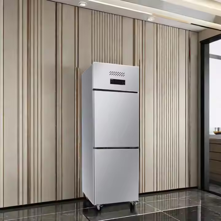 Réfrigérateur de cuisine en acier inoxydable à deux portes Réfrigérateur de cuisine en acier inoxydable à deux portes