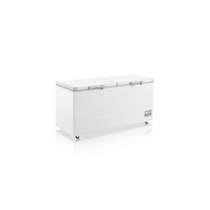 Congélateur coffre à température unique à fond incurvé et ouverture par le haut