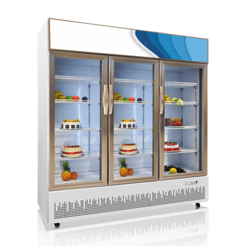 Congélateur d'affichage à porte coulissante à faible bruit Congélateur d'affichage à porte coulissante à faible bruit