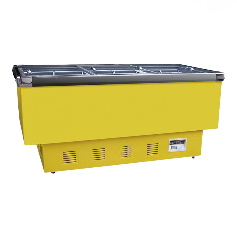 Vitrines d'îlots réfrigérés à fond plat Vitrines d'îlots réfrigérés à fond plat
